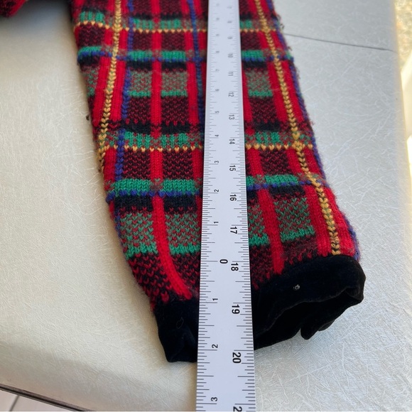 Cambridge Dry Goods 100% Wool Red and Green Plaid Cardigan Women Size XL - Picture 7 of 9
